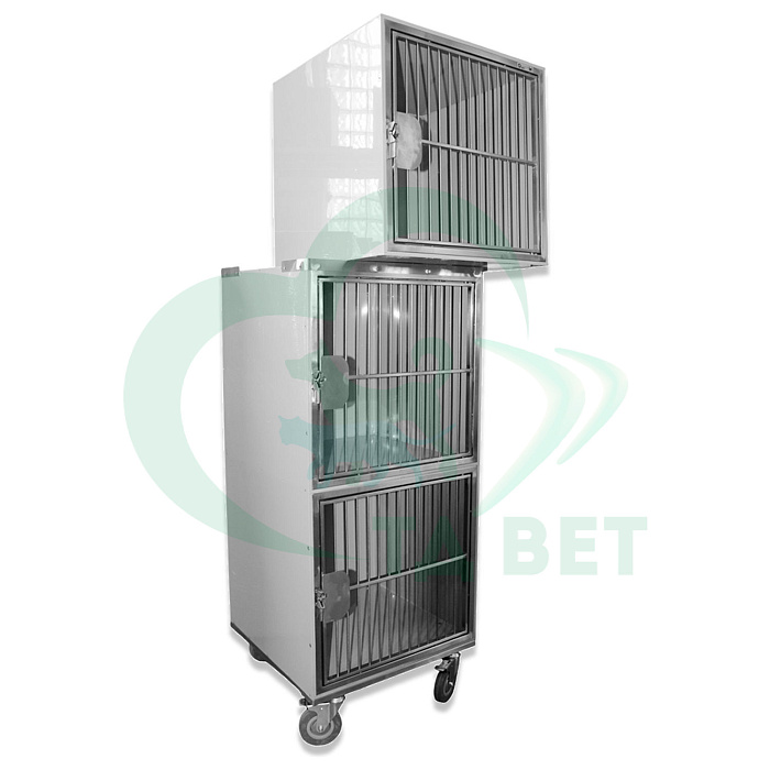 ТД ВЕТ Модуль клеток из полипропилена, 3х ярусный из 3 клеток 1/1/1, 600x600x1810(1970)h