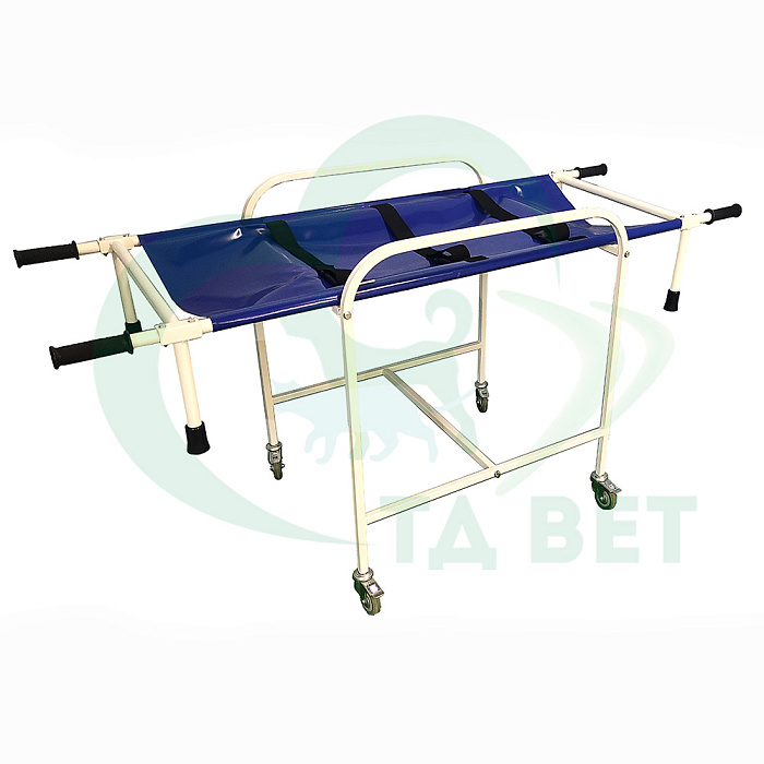 ТД ВЕТ Тележка ветеринарная СВУ-28 с носилками 1700x680x900h мм (каркас серый)