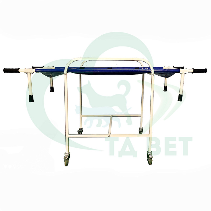 ТД ВЕТ Тележка ветеринарная СВУ-28 с носилками 1700x680x900h мм (каркас серый)