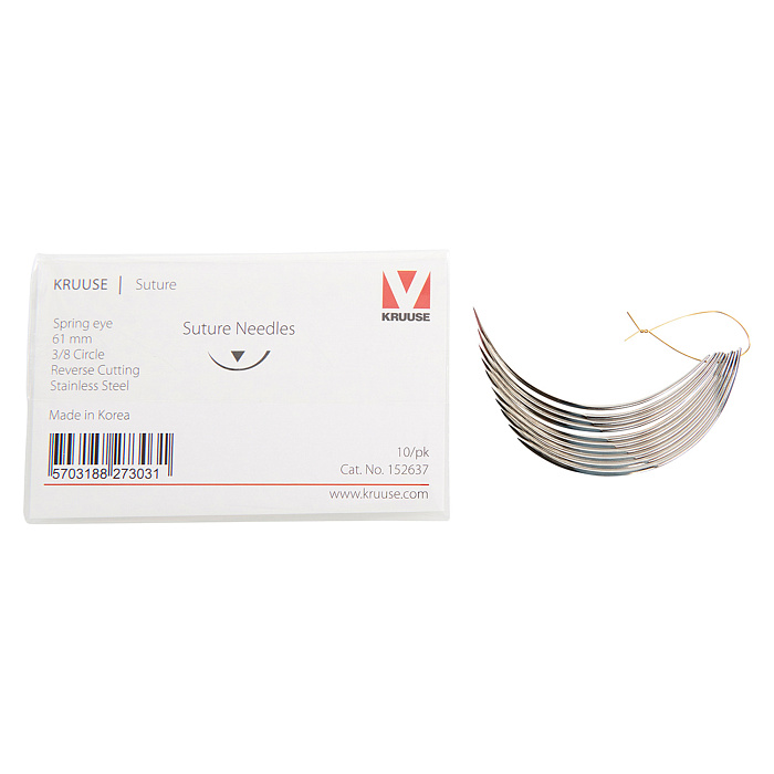 KRUUSE набор режущих хирургических игл 61 мм (3/8) 10 шт.