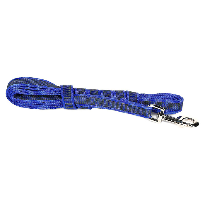 JULIUS-K9 поводок для собак Color & Gray Super-grip 2/300см, с ручкой, до 50 кг, сине-серый