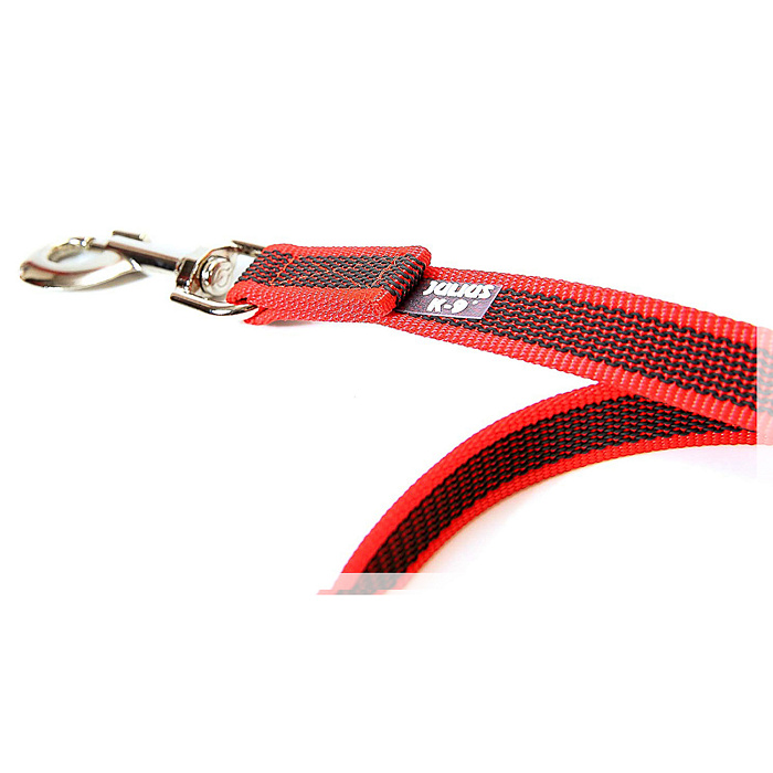 JULIUS-K9 поводок для собак Color & Gray Super-grip 2/300см, без ручки, до 50 кг, красно-серый