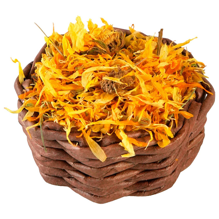 Лакомство Bambini Pets Корзина с высушенными цветками календулы для грызунов и кроликов, 10 г.