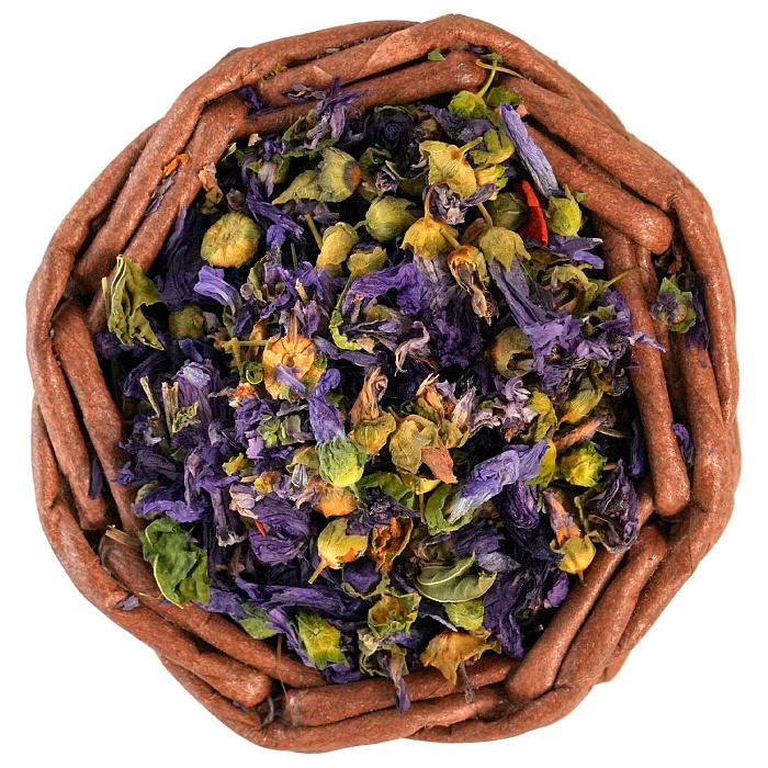 Лакомство Bambini Pets Корзина с высушенными цветками мальвы для грызунов и кроликов, 10 г.