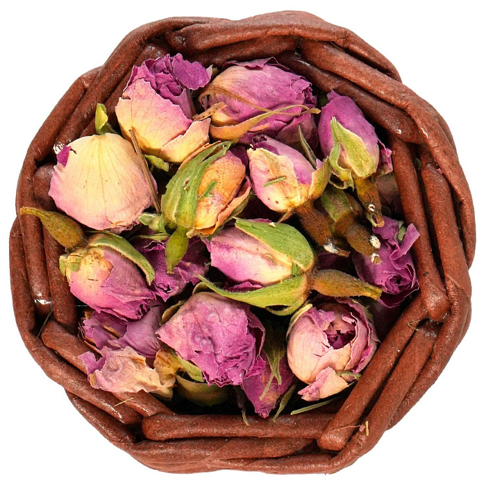 Лакомство Bambini Pets Корзина с высушенными цветками розы для грызунов и кроликов, 10 г.