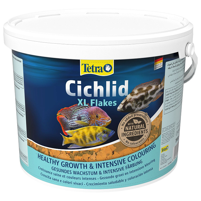 TetraCichlid XL корм для всех видов цихлид, крупные хлопья 10 л (ведро)