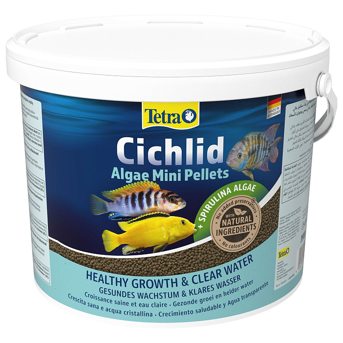 TetraCichlid Algae Mini корм для всех видов цихлид 10 л (ведро)