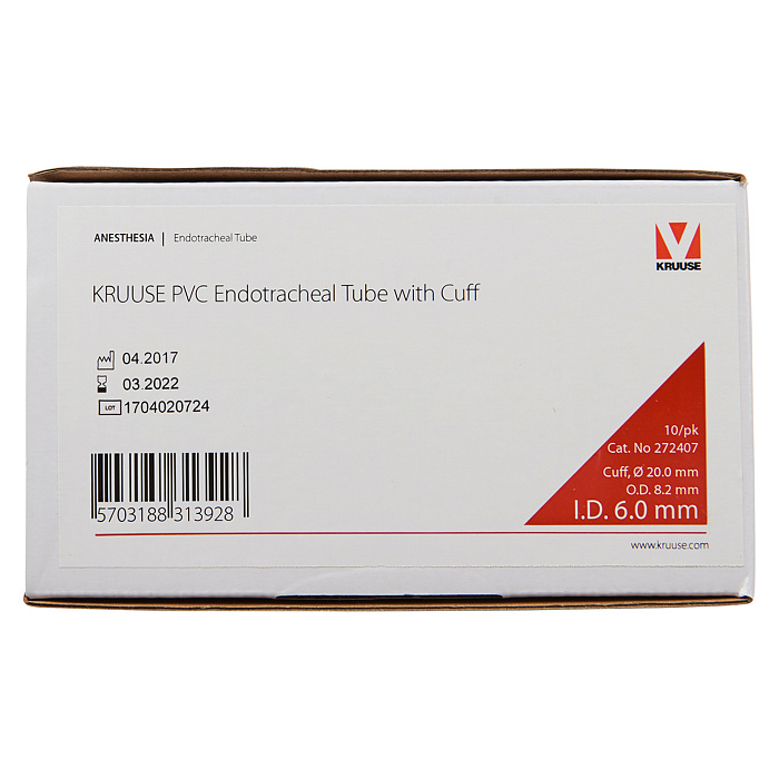 KRUUSE эндотрахеальная трубка с манжетой 6 мм