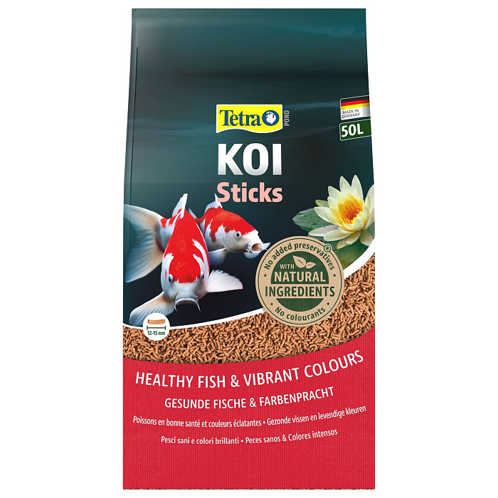 Tetra Pond Koi Sticks основной корм для кои палочки 50 л