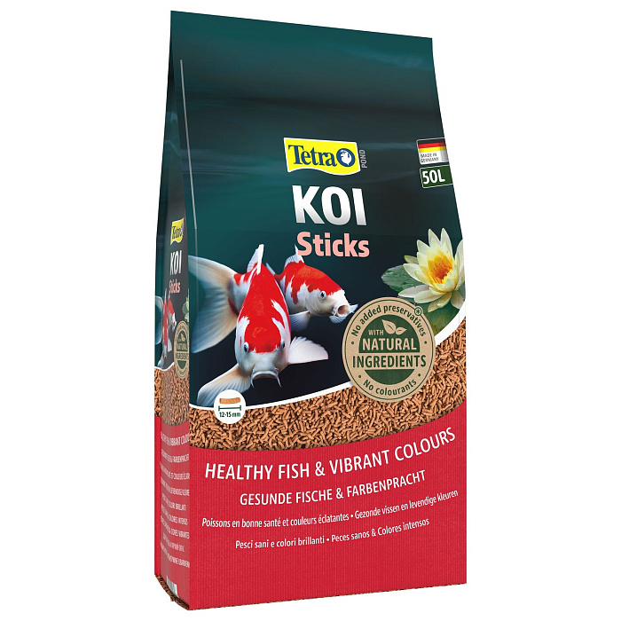 Tetra Pond Koi Sticks основной корм для кои палочки 50 л