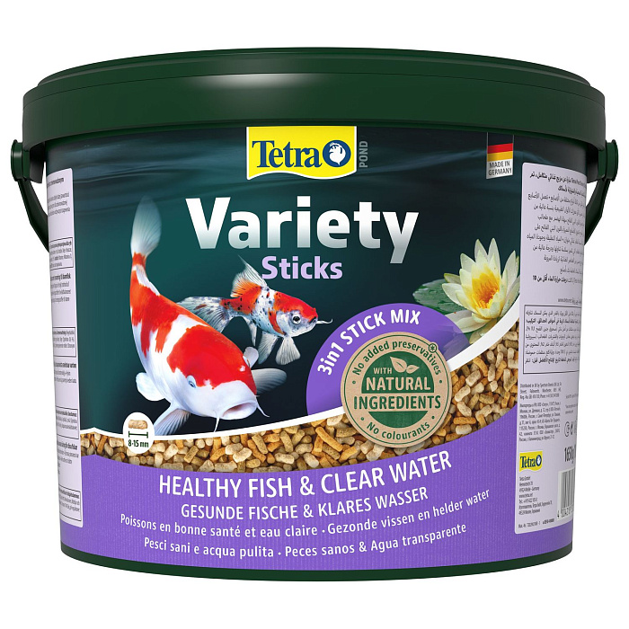 Tetra Pond Variety Sticks корм для прудовых рыб (3 вида палочек) 10 л