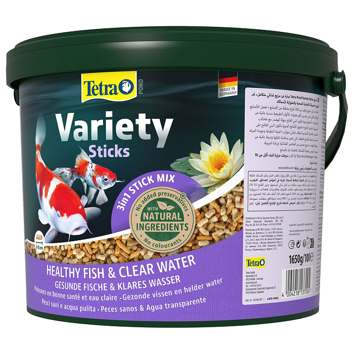 Tetra Pond Variety Sticks корм для прудовых рыб (3 вида палочек) 10 л