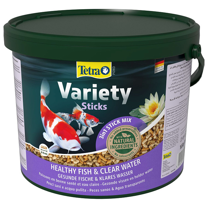 Tetra Pond Variety Sticks корм для прудовых рыб (3 вида палочек) 10 л