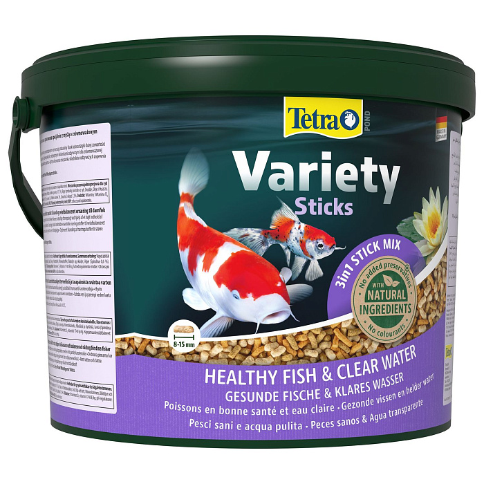 Tetra Pond Variety Sticks корм для прудовых рыб (3 вида палочек) 10 л