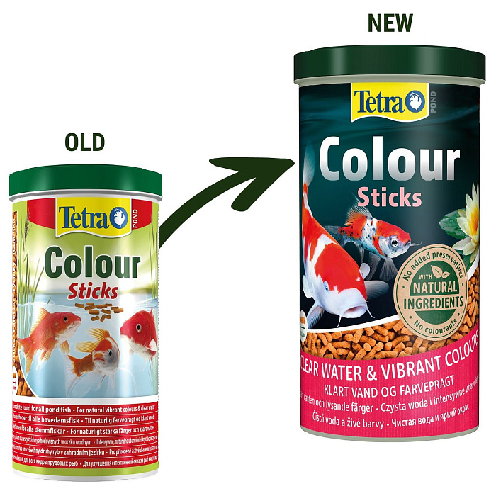 Tetra Pond Color Sticks корм для прудовых рыб палочки для окраски 1 л