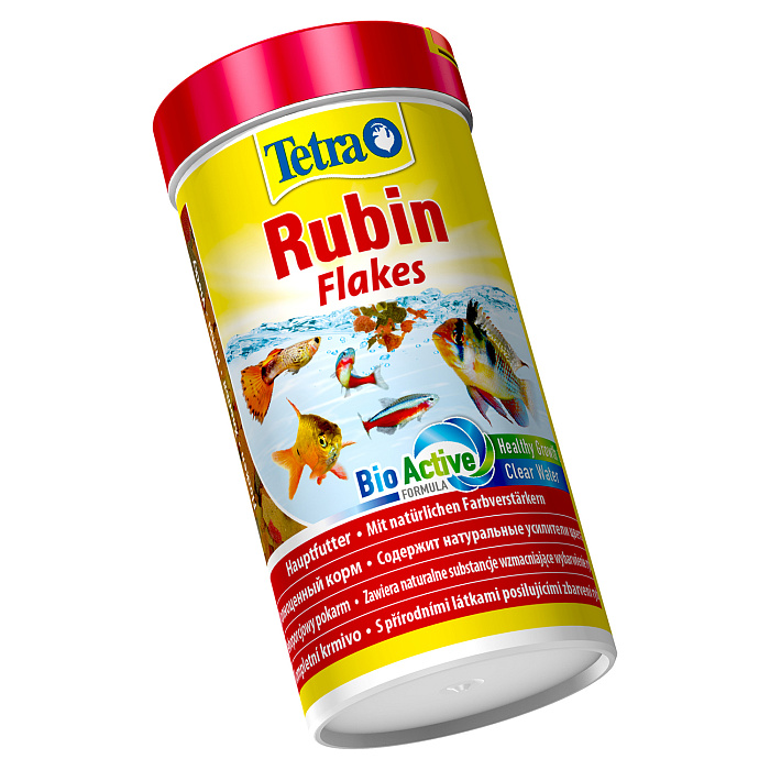 TetraRubin корм в хлопьях для улучшения окраса всех видов рыб 250 мл