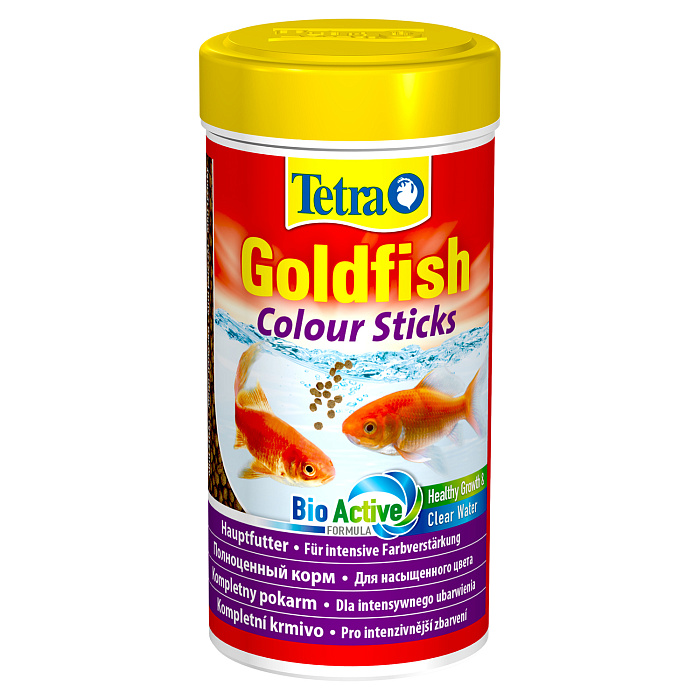 TetraGoldfish Colour Sticks корм в палочках для улучшения окраса золотых рыбок 250 мл