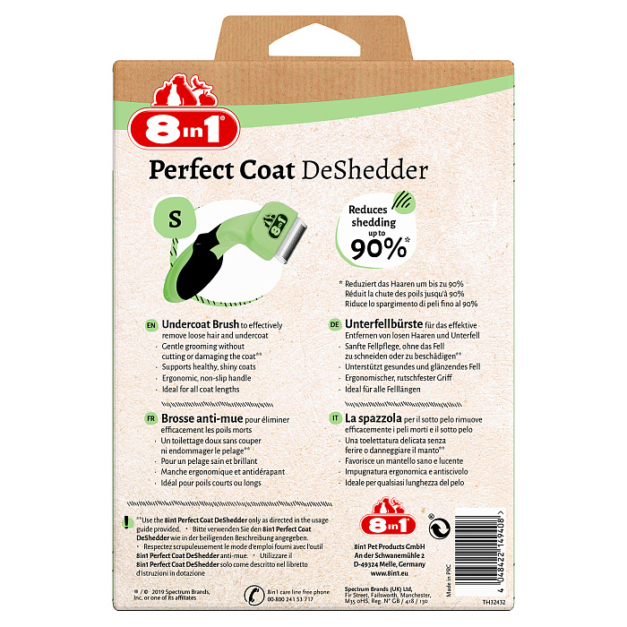 Дешеддер 8in1 Perfect Coat для собак мелких пород, размер S