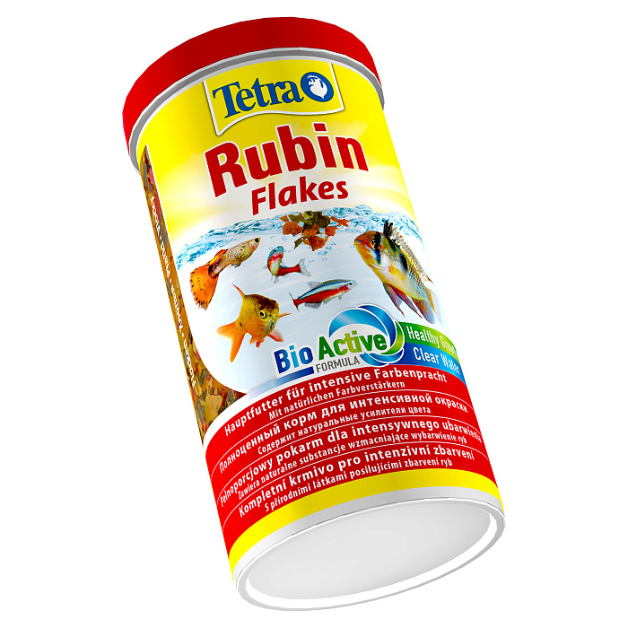 TetraRubin корм в хлопьях для улучшения окраса всех видов рыб 1 л