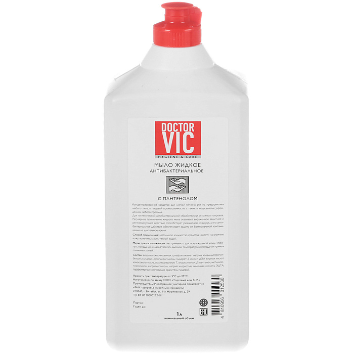 VIC Мыло жидкое Doctor VIC, антибактериальное с пантенолом, фл. 1000 мл