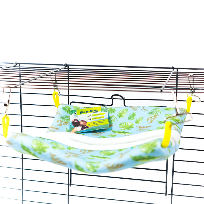 Гамак подвесной из фетра Bambini Pets  "Квадратный спальный мешок" для грызунов и хорьков 25*25 см