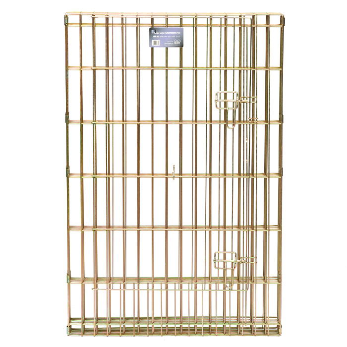 Вольер MidWest для собак 8 панелей 61х61h см, с дверью позолоченный цинк