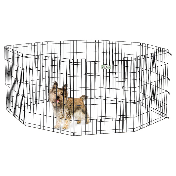 Вольер MidWest Life Stages для собак, 8 панелей 61х76h см, с дверью-MAXLock черный
