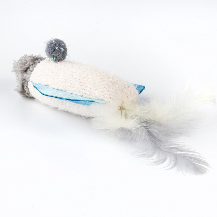 Игрушка Petpark для кошек Космический корабль с перьями и кошачьей мятой 20 см