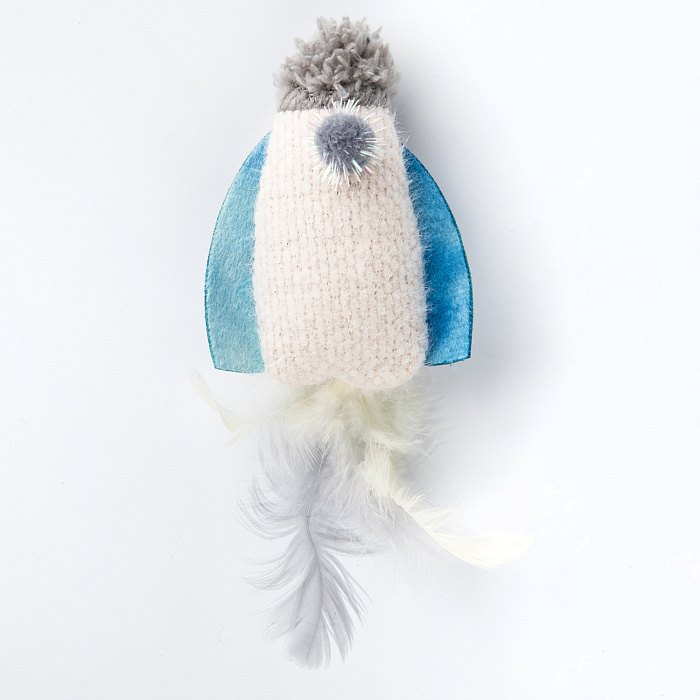 Игрушка Petpark для кошек Космический корабль с перьями и кошачьей мятой 20 см