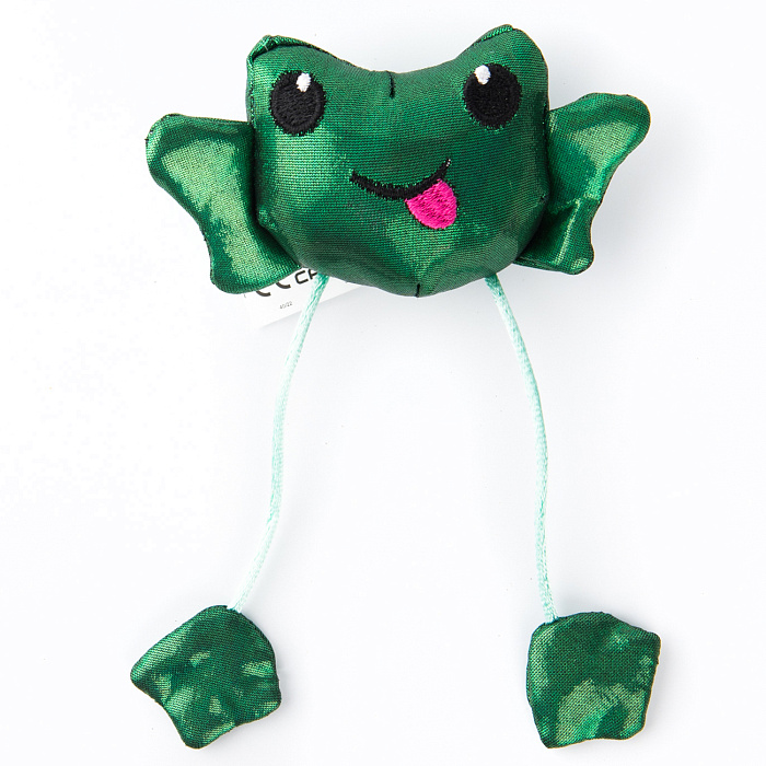 Игрушка Petstages для кошек "Танцующий лягушонок со звуком" с кошачьей мятой 14 см