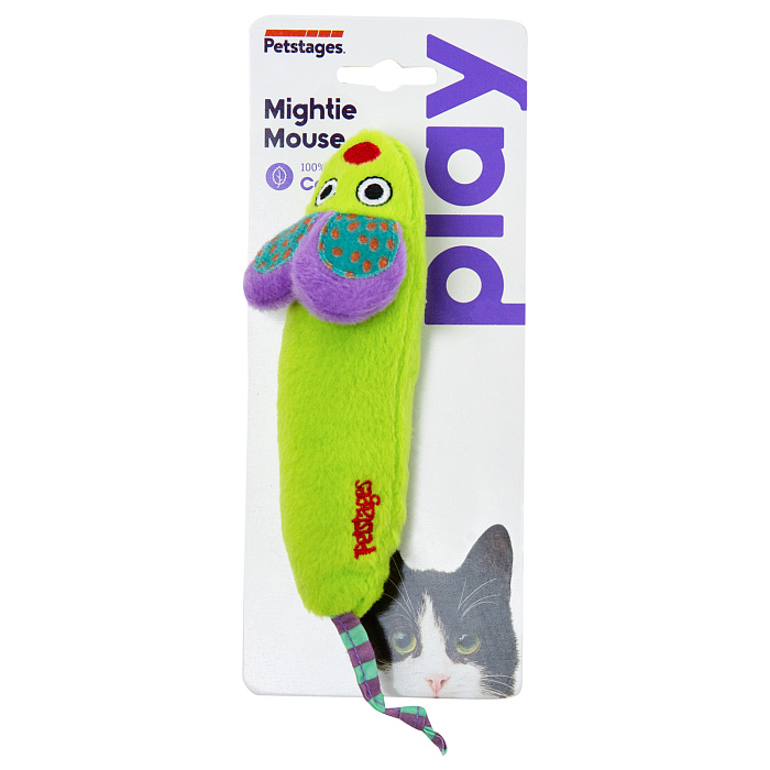 Игрушка Catstages для кошек "Мышка плюш" c кошачьей мятой 20 см