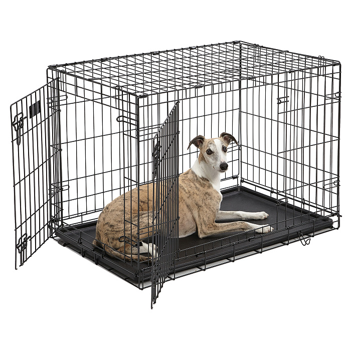 Клетка MidWest iCrate для собак 91х58х64h см, 2 двери, черная