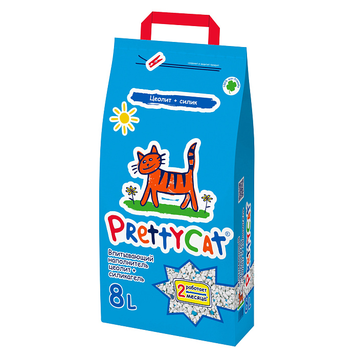 Наполнитель PrettyCat впитывающий глиняный "Naturel" 4 кг (8 л)