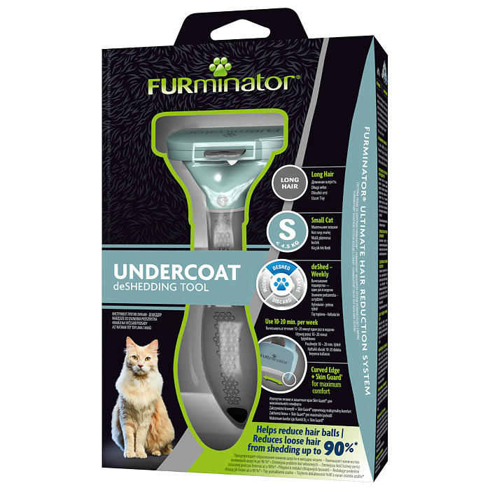 Фурминатор FURminator S для маленьких кошек c длинной шерстью