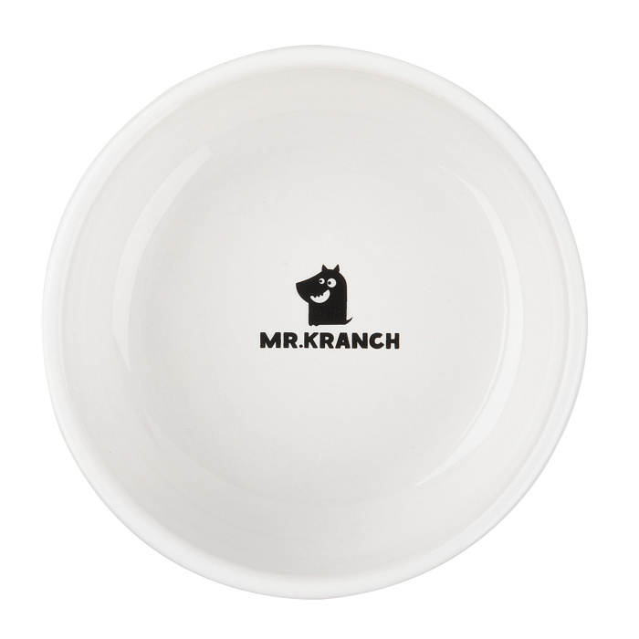 Миска Mr.Kranch для собак и кошек из фарфора Новогодняя 350мл белая СКИДКА 40%
