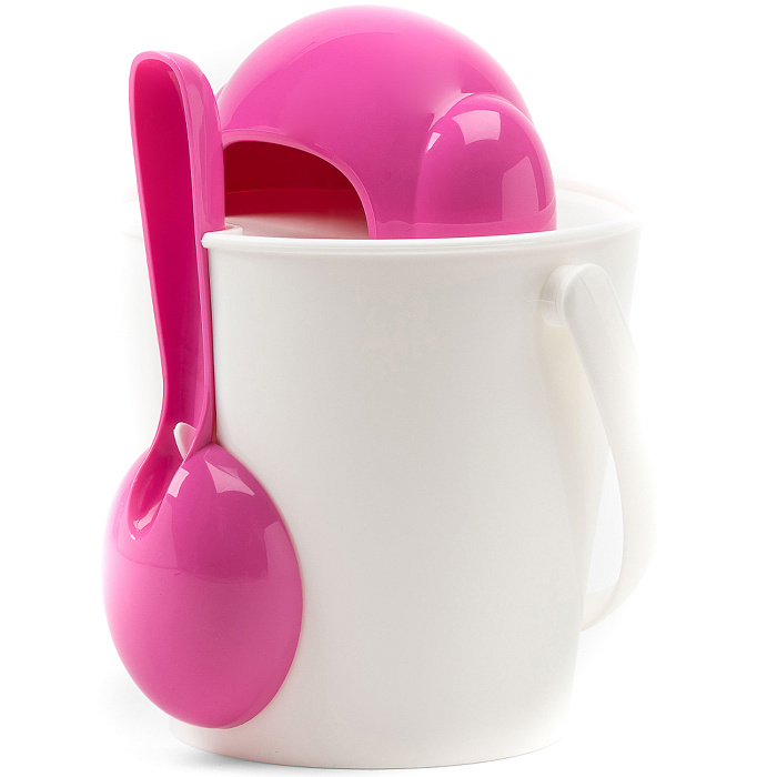 United Pets ведро для сухого корма "Dog-Crock" 7,5 л, белый/цикламен, для собак СКИДКА 40%