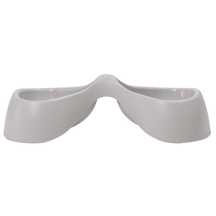 United Pets миска двойная Bicio, 2х230 мл, серая СКИДКА 40%