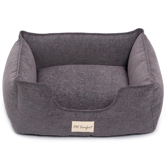 Лежанка Pet Comfort для кошек и собак мелких пород, Alpha Mirandus 17, размер S 50х60 см, серый СКИДКА 40%