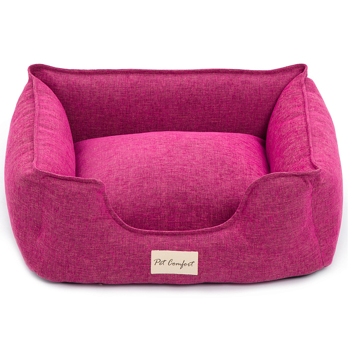 Лежанка Pet Comfort для кошек и собак мелких пород, Alpha Mirandus 33, размер S 50х60 см, фуксия СКИДКА 40%
