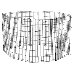 Вольер MidWest  Life Stages для собак, 8 панелей 61х107h см, с дверью-MAXLock черный СКИДКА 40%