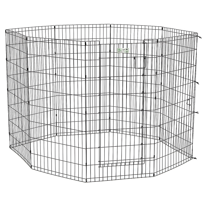 Вольер MidWest Life Stages для собак, 8 панелей 61х122h см, с дверью-MAXLock черный СКИДКА 40%