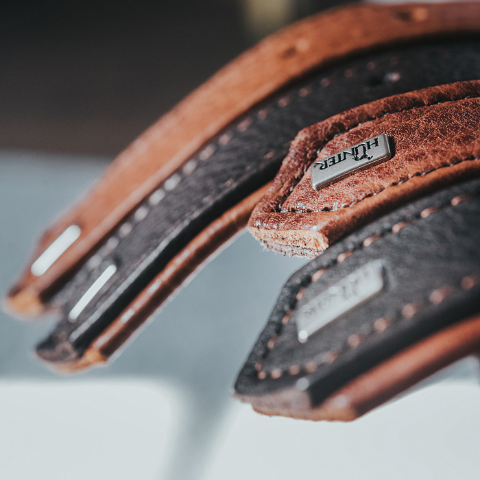 Hunter ошейник для собак Lucca 50/2,8 (35-42 см) кожа, коричневый СКИДКА 50%