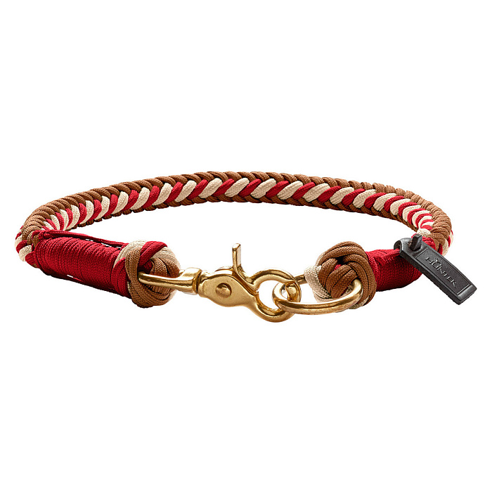 Hunter oшейник для собак Tinnum 50 / M-L (50 см) красный с бежевым СКИДКА 50%