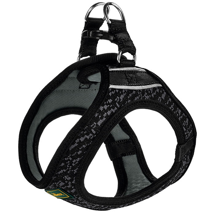 Hunter шлейка для собак Hilo Soft Comfort 36-40 см, сетчатый текстиль, черная СКИДКА 40%