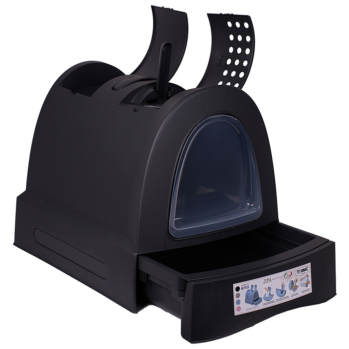 IMAC био-туалет для кошек ZUMA  40х56х42,5h см, антрацит СКИДКА 40%