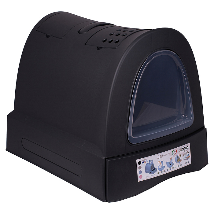 IMAC био-туалет для кошек ZUMA  40х56х42,5h см, антрацит СКИДКА 40%