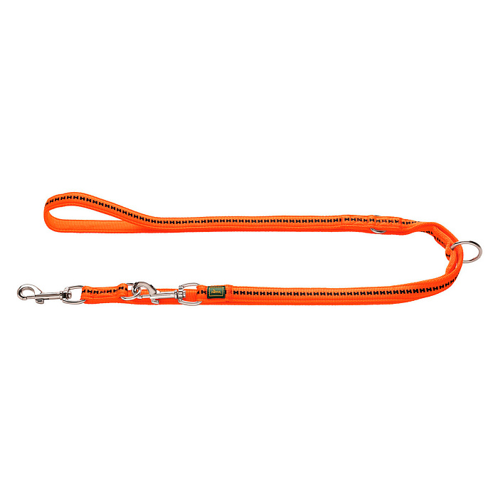 Hunter поводок-перестежка для собак Safety Grip 20 / 200 Soft оранжевый СКИДКА 50%