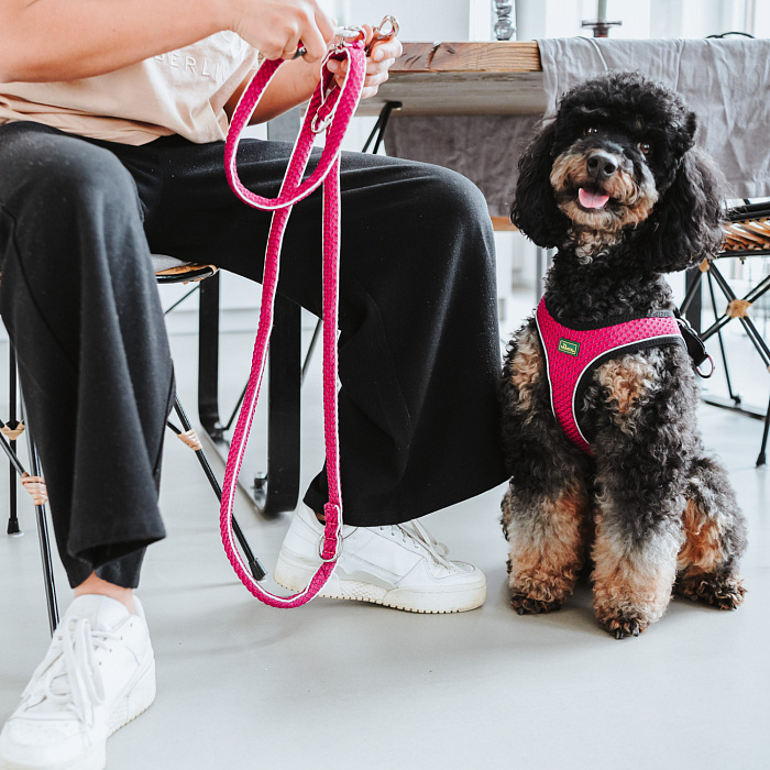 Hunter шлейка для собак Hilo Comfort 31-33 см, сетчатый текстиль, розовая СКИДКА 40%