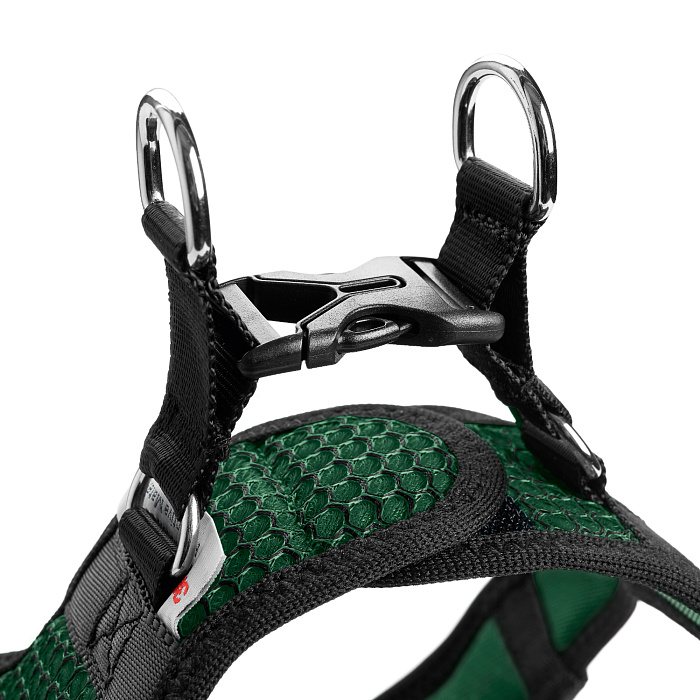 Hunter шлейка для собак Hilo Comfort 31-33 см, сетчатый текстиль, изумрудная СКИДКА 40%