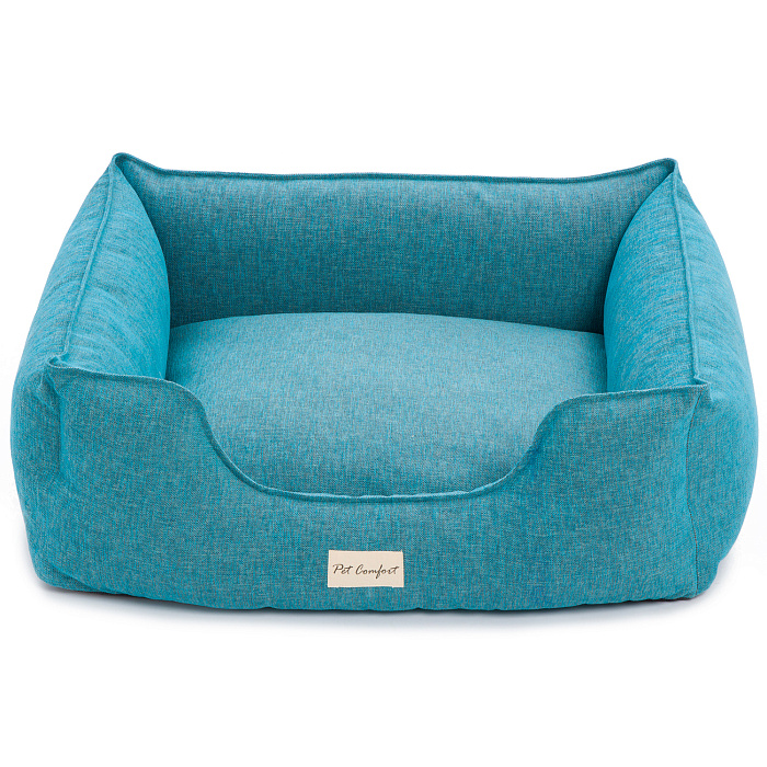 Лежанка Pet Comfort для собак средних пород, Alpha Mirandus 43, размер M, 65х80 см, бирюзовый СКИДКА 50%